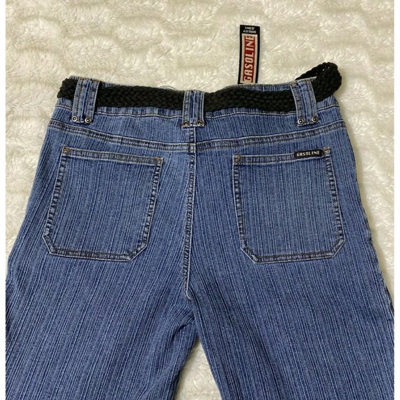 Gasoline straight Leg Stretch Blue Jeans Women's Size 30x25 Vintage NWT - Picture 1 of 12